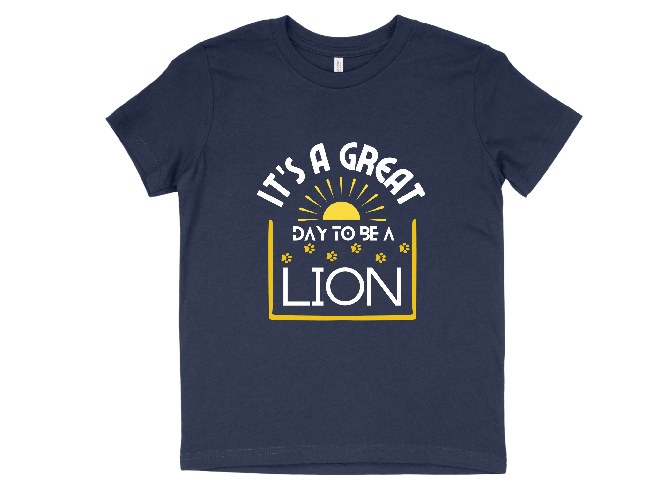 It's a great day to be a lion - Navy  Short Sleeve Main Image